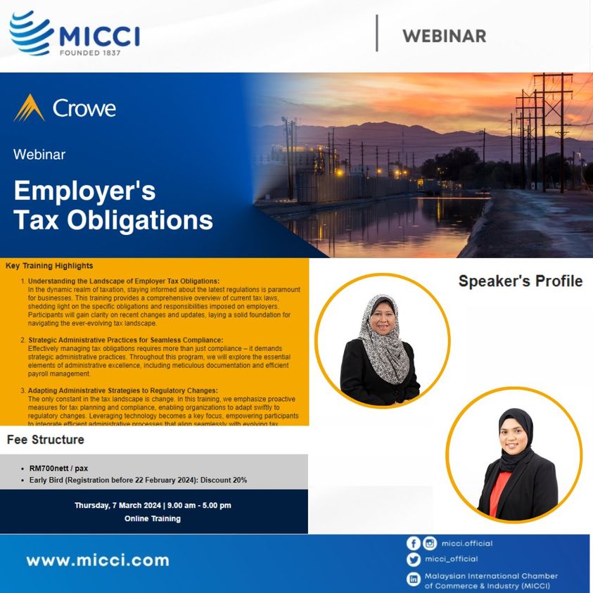 [Crowe Webinar] Employer's Tax Obligations: Adapting Your Administrative Practices for Compliance